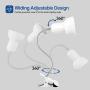 Desk Lamp, Desk Light with 3 Color Modes, Clamp Lamp with Eye-Caring Function for Bedroom, Study Room and Office (White)
