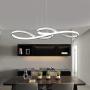 LED Pendant Light Dimmable Modern Chandelier Ceiling Fixture Adjustable Pendant Lighting Living Dining Room Ceiling Hanging Lights Kitchen Island Ceiling Fixture Hanging lamp 40W I 75cm (White)