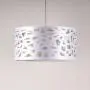 Lightinthebox Modern Pendant Lights Drum Hanging Lighting Contemporary for Dining Room Kitchen Living Room Metal (White)
