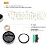Mason Jar Solar Lights 30 LEDs, 6 Pack Hanging Solar Lights Outdoor, Waterproof Fairy Lights Solar Lanterns for Patio Garden, Hangers and Jars Included- Cool White