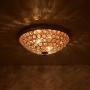 SOTTAE Elegant 2 Lights Crystal Cental Shade Bronze Gold Finish Bedroom Living Room Hallway Kids Room Modern Crystal Chandelier Ceiling Light, Ceiling Chandelier Size 11.8''