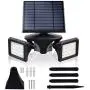 Solar Flood Light Motion Sensor, Waterproof Solar Powered Light, LED Wall Lights 6000K Dusk to Dawn, 2-in-1 Wireless Outdoor Solar Landscape LED Light for Garden/Driveway/Porch/Walkway (1, 6000K)