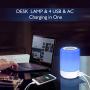 Bedside Lamp Night Light Touch - Touch Lamp Beside with 4 Quick Chargeable USB Port - Dimmable Table Lamp for Bedroom Living Room Office Hallways…