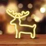 FUNPENY Reindeer Neon Christmas Decorative Light, Neon Sign Christmas Deer Shaped Decor Light, Warm White LED Christmas Indoor Decor for Living Room, Birthday Party, Wedding Party (Warm White)