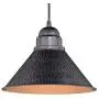 VAXCEL Indoor Outdoor Pendant Light, Hammered Steel with Black Aged Iron Finish, Dark Sky, Rustic Farmhouse Hanging Ceiling Barn Light Ideal for Garage, Front Door, Porch and Patio