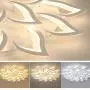 18 Heads LED Ceiling Light, Modern Dimmable Acrylic Chandelier Lamp Lotus Shape Pendant Light Fixture Home Decor for Living Room Dining Room Bedroom