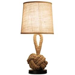 Bedside Table Lamp Nordic Bedroom Bedside Lamp Retro Lamp Hotel Living Room Hemp Rope Lamp Study Reading Eye Table Lamp Home Living Desk Lamp