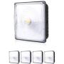 Parmida (4 Pack) LED Canopy Light, 70W, Dimmable, 8400lm, 110-277VAC, IP65 Waterproof, DLC-Qualified & ETL-Listed, 5000K, 9.6” x 9.6”, Gas Station, Street, Area & Outdoor Lighting, Commercial Grade