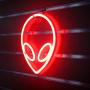 Wanxing Alien Neon Signs LED Neon Wall Sign Red Neon Lights for Bedroom Kids Room Hotel Shop Restaurant Game Office Wall Art Decoration Sign Party Supply Gift (Red)