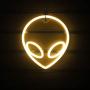 Wanxing Alien Neon Signs LED Neon Wall Sign Warm Neon Lights for Bedroom Kids Room Hotel Shop Restaurant Game Office Wall Art Decoration Sign Party Supply Gift (Yellow)