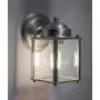 CORAMDEO Outdoor Square Coach Light for Porch, Patio, Deck, Barn, Wet Location, E26 Medium Base Socket, Durable Nickel Finish & Clear Glass