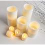 Furora LIGHTING LED Flameless Candles with Remote Control, Set of 8, Real Wax Battery Operated Pillars and Votives LED Candles with Flickering Flame and Timer Featured - Crystallized White