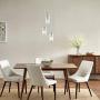 Effimero Multi Pendant Lighting for Kitchen Island | Brushed Nickel Chandelier Cluster Pendant 3 Light Fixture LL-C43-1BN