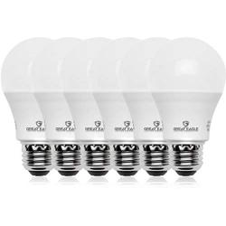 Great Eagle 100W Equivalent LED A19 Light Bulb 1500 Lumens Daylight 5000K Dimmable 15-Watt UL Listed (6-Pack)