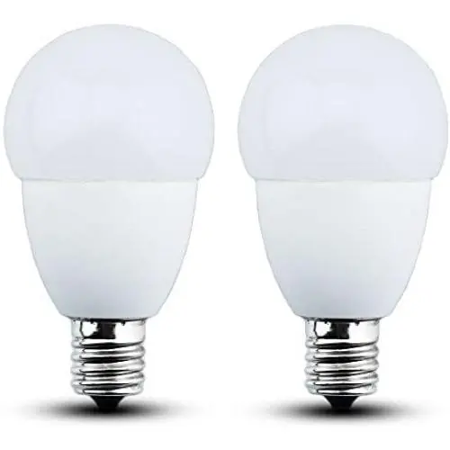 5W E17 Intermediate Base LED Light Bulb G14 Globe LED Lamp 40W Equivalent for Ceiling Fan, Headboard Reading Light, Warm White 3000K, 2-Pack