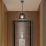 ELUZE One Light Vintage Farmhouse Pendant Lighting Metal Matte Black Finish Adjustable Hanging Height for Dining Room Kitchen Lighting Hallway Chandelier