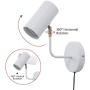 TeHenoo Industrial White Mounted Lamp ,Mini Plug-in Wall Lamp with Ratatable Lampshade for Reading, Bedroom,Living Room TeHenoo Industrial White Mounted Lamp ,Mini Plug-in Wall Lamp with Ratatable Lampshade for Reading, Bedroom,Living Room