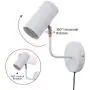 TeHenoo Industrial White Mounted Lamp ,Mini Plug-in Wall Lamp with Ratatable Lampshade for Reading, Bedroom,Living Room