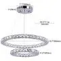 TongLan LED Modern Crystal Chandelier 19.7 x 11.8 inches Ceiling Pendant Light 2 Rings Adjustable Stainless Steel Lighting Fixtures Dining Room Living Room (White) TongLan LED Modern Crystal Chandelier 19.7 x 11.8 inches Ceiling Pendant Light 2 Rings Adjustable Stainless Steel Lighting Fixtures Dining Room Living Room (White)