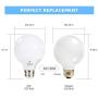 G25 LED Vanity Light Bulb Hansang 5W (60W Incandescent Equivalent) 2700K Soft White,Decorative Globe Light Bulbs,E26 Base,500LM Perfect for Bathroom/Vanity Makeup Mirror,Non-Dimmable,4 Pack