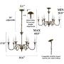 LNC A02995 25.6'' Farmhouse Chandelier 6-Light Fixture for Dining & Living Room, Foyer, Entryway and Bedroom, (Oil Rubbed Brown)