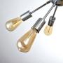 mirrea Sputnik Chandelier Vintage Edison Light Fixture Industrial Starburst Lighting with 12 Lights Chrome Finished Metal