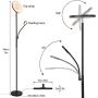 Befano Bright LED Floor Lamps for Bedrooms, Living Room with Touch Switch Intelligent Remote Control Set and 2 LED Lights, Flexibly Lamp Pole and Dimmable Tall Floor Lamp