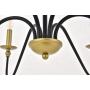Elegant Lighting Rohan Collection 6 Light Chandelier in Matte Black Finish - 36''D x 19''H