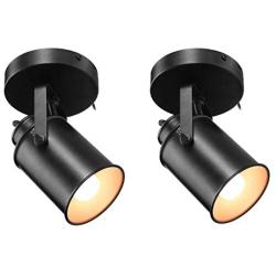 NOTOC Adjustable Retro Black Wall Lamp,Plug in Wall Sconces Lamp, Swing Arm Wall Lamp with On/Off Switch Wall Mounted Wall Sconce Lamp for Bedroom Living Room Loft Bar Cafe,Pack of 2