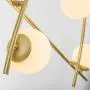 Glass Globe Sputnik Chandelier Modern 3 Light Molecule Pendant Lighting,G9 Mid Century Brass Finish Ceiling Lamp for Dining Room Hallway