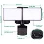 Exterior LED Flood Light, Dusk to Dawn Motion Sensor Light 4000K Multifunction 120V AC, ETL Approved Security Lights Motion Outdoor Detected for Garage/Porch/Yard, 1-Pack, GLEEBOM