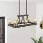 Emliviar 6-Light Vintage Island Pendant Light, Rustic Dining Room Chandelier in Oil Rubbed Bronze Finish, YCE1901-6 ORB+BG