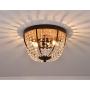 Berliget Small Brown Bedroom Flush Mount Chandelier， Glam Elegent Industrial Crystal Ceiling Light Fixture for Hallway Closet Entryway Living Room 12 Inch