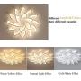 Mscoreray Living Room Dimmable Ceiling Light Led Lotus Flush Mount Ceiling Lights with Remote Control,10 Petals,3 Colors,1800Lm,140W