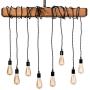 Farmhouse Lighting Wrapped Wood Beam Farmhouse Chandelier Pendant Light Fixture - Rustic Lighting Great for Kitchen Island Lighting, Dining Room, Bar, Industrial, and Billiard or Pool Table