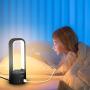 COZOO 3 Way Dimmable Touch Bedside Table Lamp with 2 USB Charging Ports and 1 Type C Port,LED RGB Light for Bedroom/Nightstand/Living Room