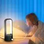 COZOO 3 Way Dimmable Touch Bedside Table Lamp with 2 USB Charging Ports and 1 Type C Port,LED RGB Light for Bedroom/Nightstand/Living Room