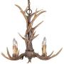EFFORTINC Vintage Style Resin Antler Chandelier 4 Lights,Living Room,Bar,Cafe, Dining Room, Bedroom,Study,Villas,American Retro Deer Horn Pendant Lights