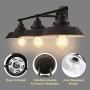 KingSo Bathroom Vanity Light 3 Light Wall Sconce Fixture Industrial Indoor Wall Mount Lamp Shade for Bathroom Kitchen Living Room Workshop Cafe