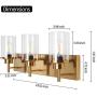 Wall Sconce Gold Bedroom，Bathroom Vanity Light Fixtures 3 Lights Contemporary Hallway Sconce Mid Century Modern Wall Lights for Bedroom Bathroom Kitchen Living Room