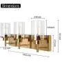 Wall Sconce Gold Bedroom，Bathroom Vanity Light Fixtures 3 Lights Contemporary Hallway Sconce Mid Century Modern Wall Lights for Bedroom Bathroom Kitchen Living Room