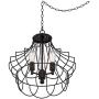 Hansel Bronze Cage Plug in Swag Pendant Chandelier 19 1/2'' Wide Industrial LED Edison 3-Light Fixture for Dining Room House Foyer Kitchen Island Entryway Bedroom Living Room - Franklin Iron Works Hansel Bronze Cage Plug in Swag Pendant Chandelier 19 1/2'' Wide Industrial LED Edison 3-Light Fixture for Dining Room House Foyer Kitchen Island Entryway Bedroom Living Room - Franklin Iron Works