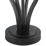 Heather Modern Accent Table Lamps Set of 2 with USB Port and AC Power Outlet in Base Dark Metal Base Glass Dome Shade for Living Room Bedroom Bedside Office - 360 Lighting