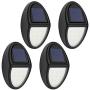 Solar Lights[4PCS], MoKo Waterproof Outdoor Solar Powered Lamp, Wireless Solar Auto Sensor Security Lights, Wall Mount Decorative Deck Light for Wall, Patio, Yard, Garden - BLACK