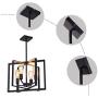 SEEBLEN 4- Light Pendant Light Black Adjustable Hanging Lights Vintage Foyer Lantern for Kitchen lsland Dining Room Hallway Farmhouse Ceiling Lights