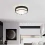 Berliget 12 Inch Modern 2 Lights Ceiling Lighting Metal Industrial Black Flush Mount Ceiling Light, Ceiling Light Fixture for Kitchen, Bedroom, Laundry, Living Room, Hallway