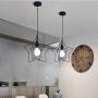 FL-63585 Black Pendant Lights, 1-Light Hanging Lamps, Wrought Iron Chandeliers, Adjustable Pendant Lamps for Boys Room, Baby Room, Children Room(Black)