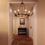 Wooden Farmhouse Chandeliers for Dining Rooms, Wagon Wheel Chandelier, Rustic Hanging Ceiling Light Fixture for Kitchen Island (6 Light Rectangle Wheel)