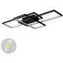 AXSHINE Modern Ceiling Light Dimmable Metal Lights Acrylic Ceiling Light 3 Rectangles Geometric Light for Bedroom Kitchen Diningroom LED Ceiling fixtures Black led Ceiling Lamps 35INCH 3000K-6000K