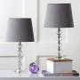 Safavieh Lighting Collection Nola Stacked Crystal Ball 16-inch Table Lamp (Set of 2)